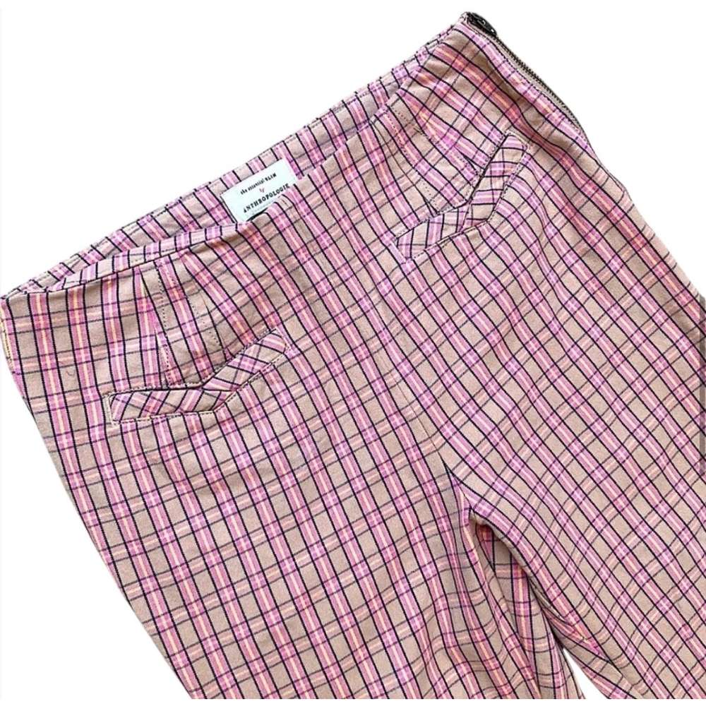 Anthropologie 90’s “The Essential Slim” Plaid Pants Cropped Size 2